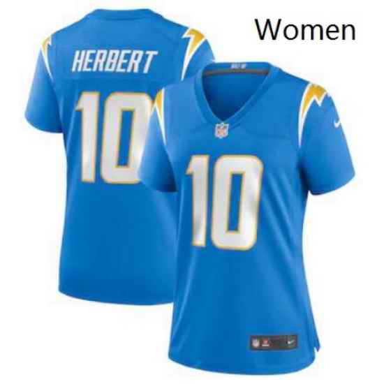 Women's Los Angeles Chargers Justin Herbert Nike Powder Blue 2020 NFL Draft First Round Pick Game Jersey
